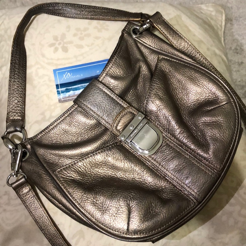Michael Kors Gold Leather Handbag